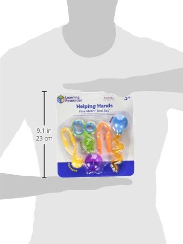 Learning Resources Helping Hands Fine Motor Tool Set Toy - 4 Pieces, Ages 3+ Fine Motor and Sensory Play Toys, Toddler Tweezers, Sensory Bin Toys - Image 3