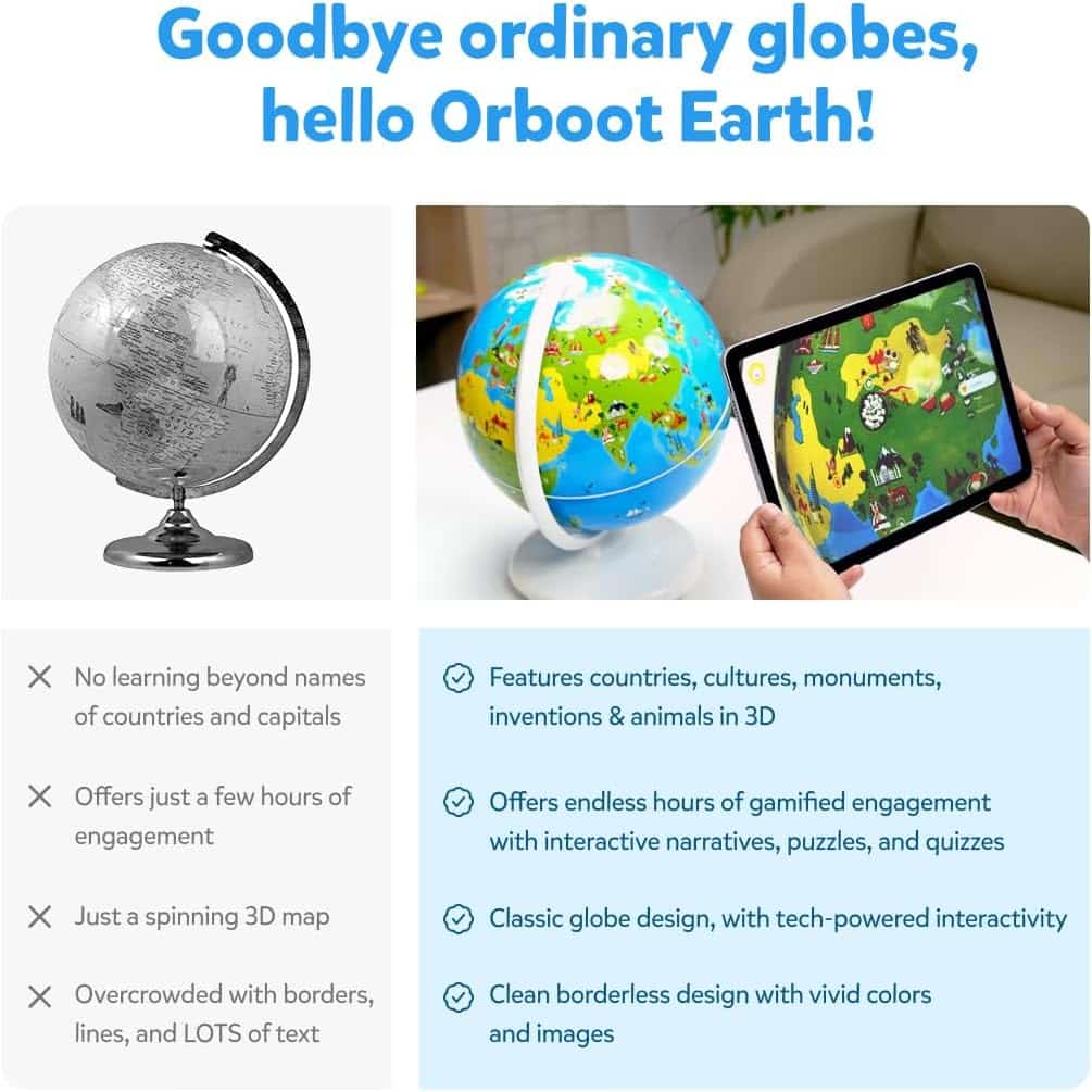 PlayShifu’s Latest Educational Globe for Ages 4+ - Orboot Earth Explorer | AR Interactive Globe Toy | 400+ Wonders | 1000+ Facts | Exciting Features | Constellation Mode | Magic Stylus | Zap-on Panels | 720° Rotation | Fun Games | Solve Mysteries | STEM Toy | Free App - Image 6