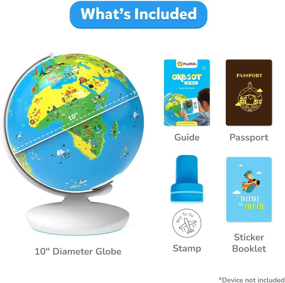 PlayShifu’s Latest Educational Globe for Ages 4+ - Orboot Earth Explorer | AR Interactive Globe Toy | 400+ Wonders | 1000+ Facts | Exciting Features | Constellation Mode | Magic Stylus | Zap-on Panels | 720° Rotation | Fun Games | Solve Mysteries | STEM Toy | Free App - Image 4