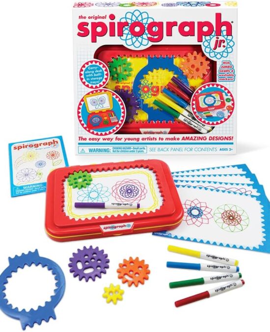 Spirograph Jr Bluey Toys - Toddler Arts and Crafts, Drawing Art Kit, Toddler Activities, Bluey Stickers, Drawing Pad, Jumbo Gears, Washable Markers, Unleash Your Child Inner Artist, Ages 3+