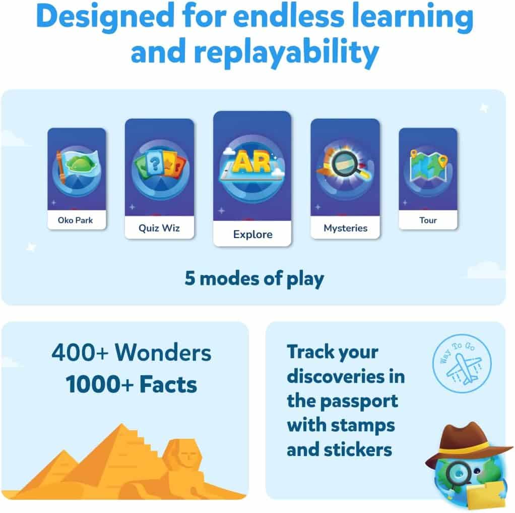 PlayShifu’s Latest Educational Globe for Ages 4+ - Orboot Earth Explorer | AR Interactive Globe Toy | 400+ Wonders | 1000+ Facts | Exciting Features | Constellation Mode | Magic Stylus | Zap-on Panels | 720° Rotation | Fun Games | Solve Mysteries | STEM Toy | Free App - Image 5