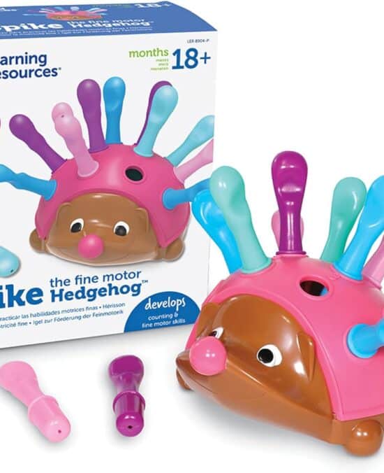 Learning Resources Spike The Fine Motor Hedgehog - Toddler Montessori Toys, Stacking Shape, Gifts For Boys And Girls, Sorting And Matching Skill Activities, Educational Games, Kindergarten