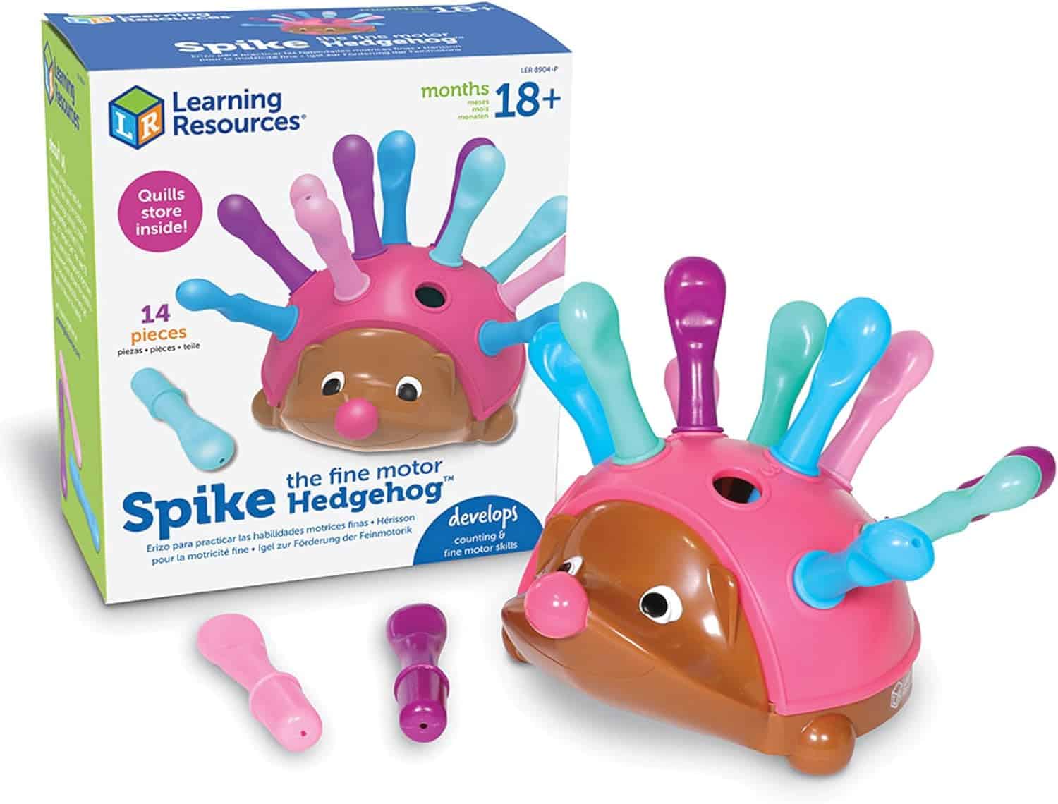 Learning Resources Spike The Fine Motor Hedgehog - Toddler Montessori Toys, Stacking Shape, Gifts For Boys And Girls, Sorting And Matching Skill Activities, Educational Games, Kindergarten