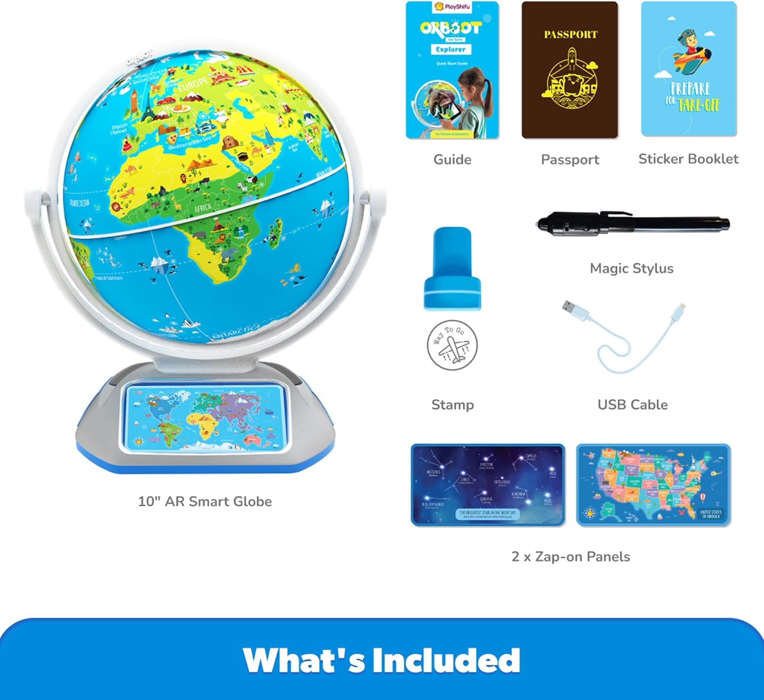 PlayShifu’s Latest Educational Globe for Ages 4+ - Orboot Earth Explorer | AR Interactive Globe Toy | 400+ Wonders | 1000+ Facts | Exciting Features | Constellation Mode | Magic Stylus | Zap-on Panels | 720° Rotation | Fun Games | Solve Mysteries | STEM Toy | Free App - Image 7