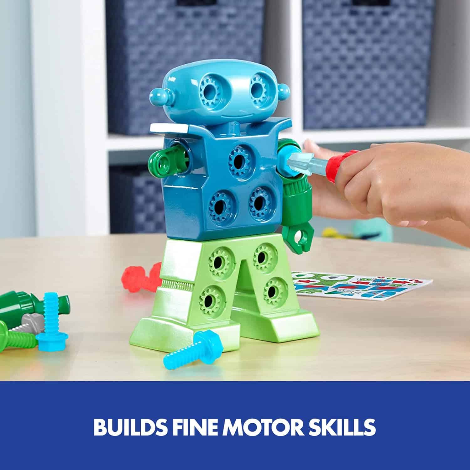 Educational Insights Design & Drill Robot - Construction Toys & Tools for Kids, Robot Toy Building Sets, Kids' Tool Set with Working Screwdriver, Take Apart STEM Set, Gifts for Boys & Girls Ages 3+ - Image 2