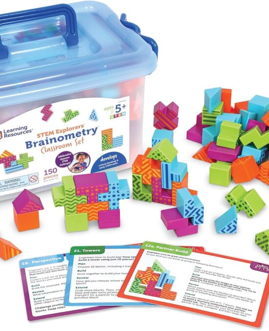 Learning Resources STEM Explorers Brainometry - 34 Pieces, Ages 5+ STEM Toys for Kids, Brain Teaser Toys and Games, Kindergarten Games,Back to School