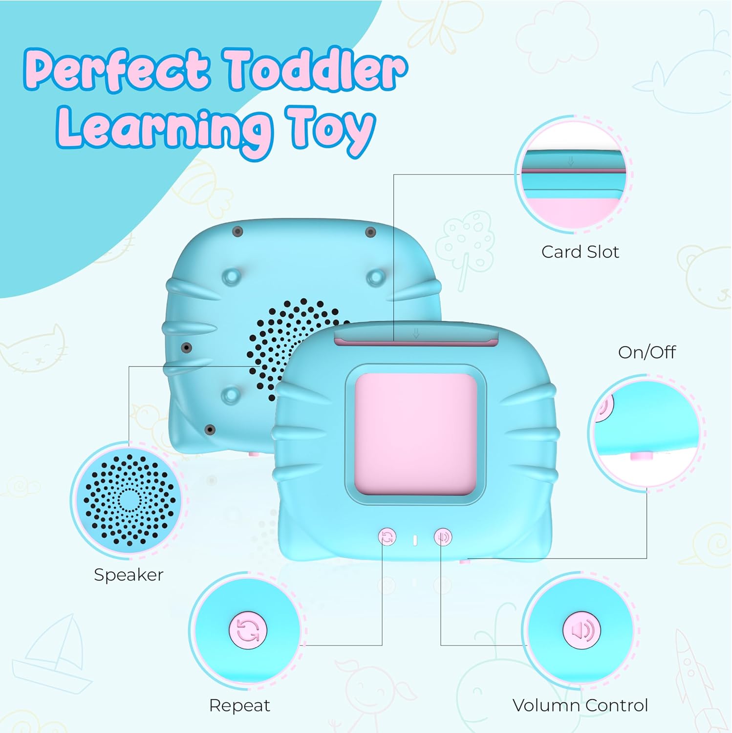 Toddler Toys Sight Words Talking Flash Cards for Ages 2 3 4 Boys and Girls, Autism Sensory Toy for Autistic Children, Learning Educational Montessori Speech Therapy Toys 224 Sight Words - Image 8