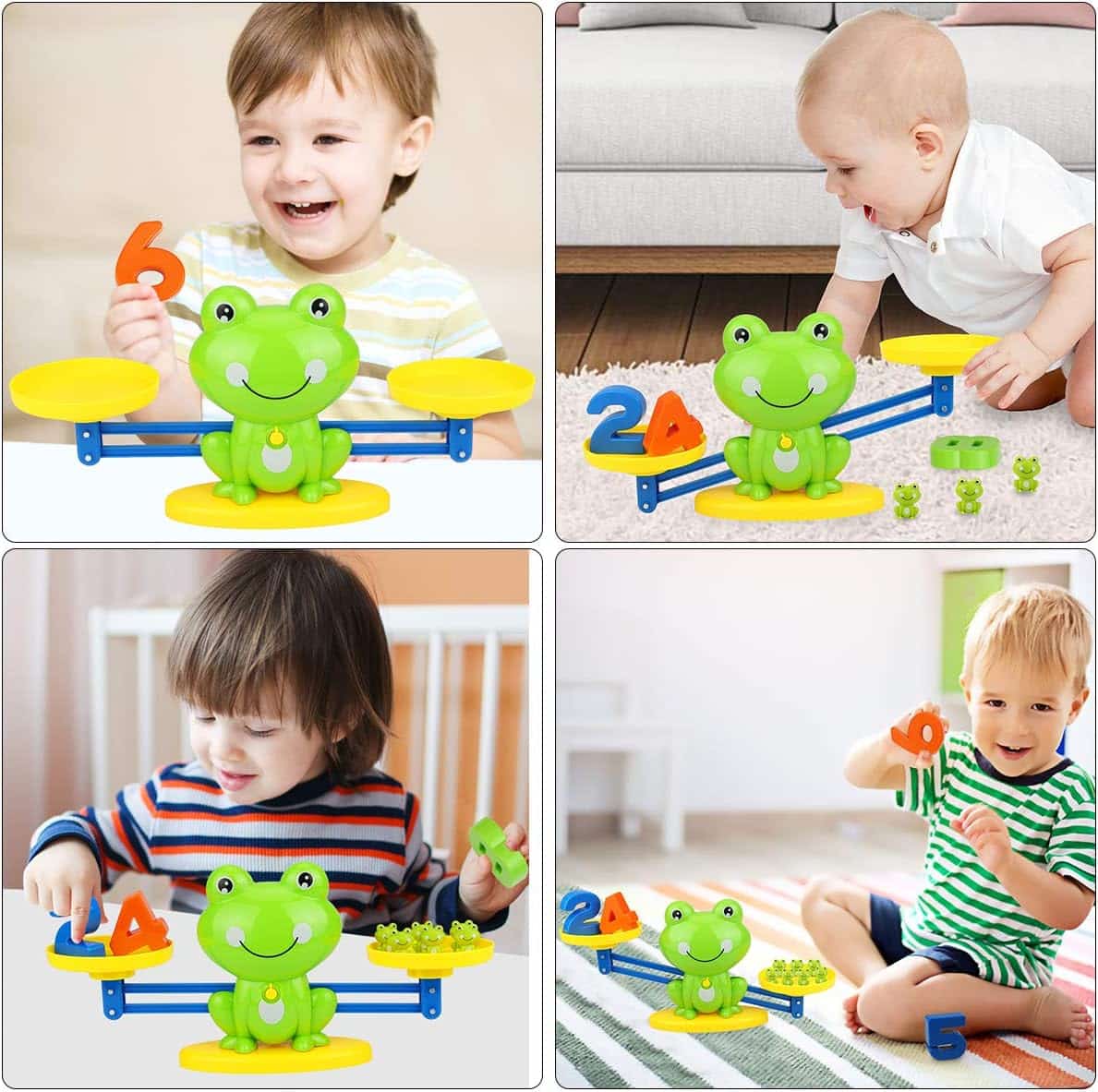 Aitbay Cool Math Game, Preschoolers Frog Balance Counting Toys for Boys & Girls Educational Number Toy Fun Children's Gift STEM Learning Age 3+ (63 PCS) - Image 3