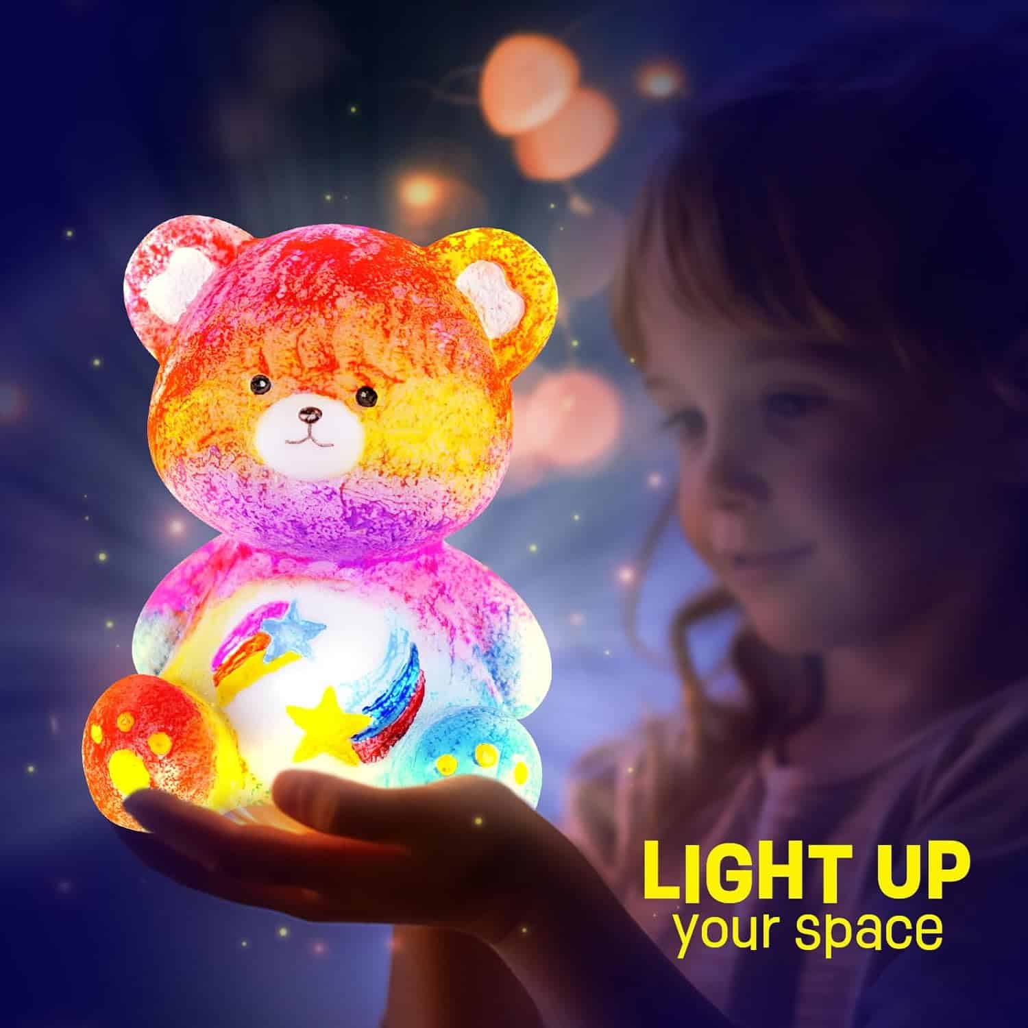 Paint Your Own Bear Lamp Kit, Art Supplies Arts & Crafts Kit, Painting kit for Kids 6-12, Arts and Crafts for Kids Ages 8-12, Toys Girls Boy Birthday Gift Ages 6 7 8 9 10 11 12+ - Image 6