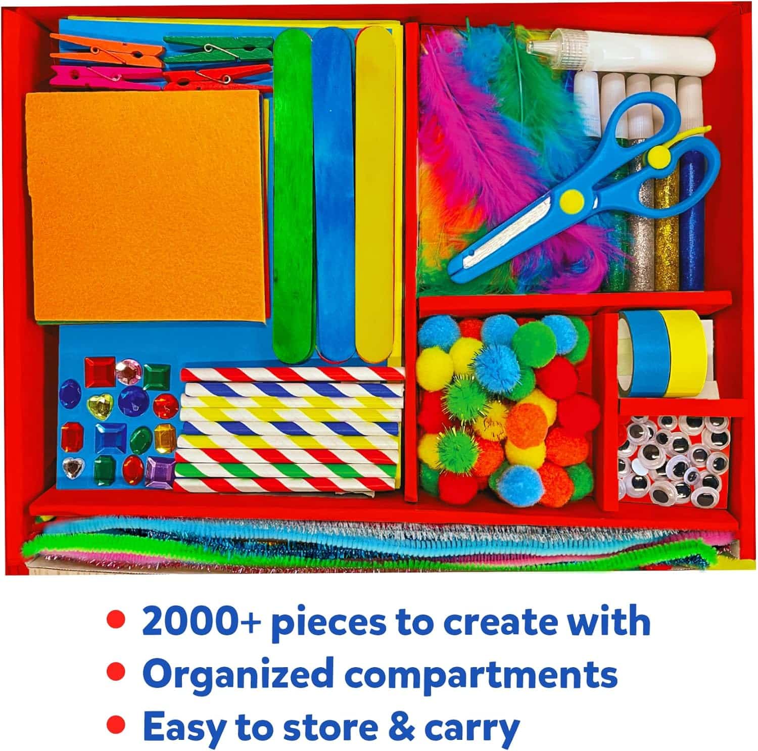 Skillmatics Ultimate Art & Craft Kit for Kids - 2000+ Pieces, DIY Craft Supplies with Step-by-Step Guide, Creative Activity Set & Gifts for Girls & Boys Ages 6, 7, 8, 9, 10, 11, 12, 13 - Image 5