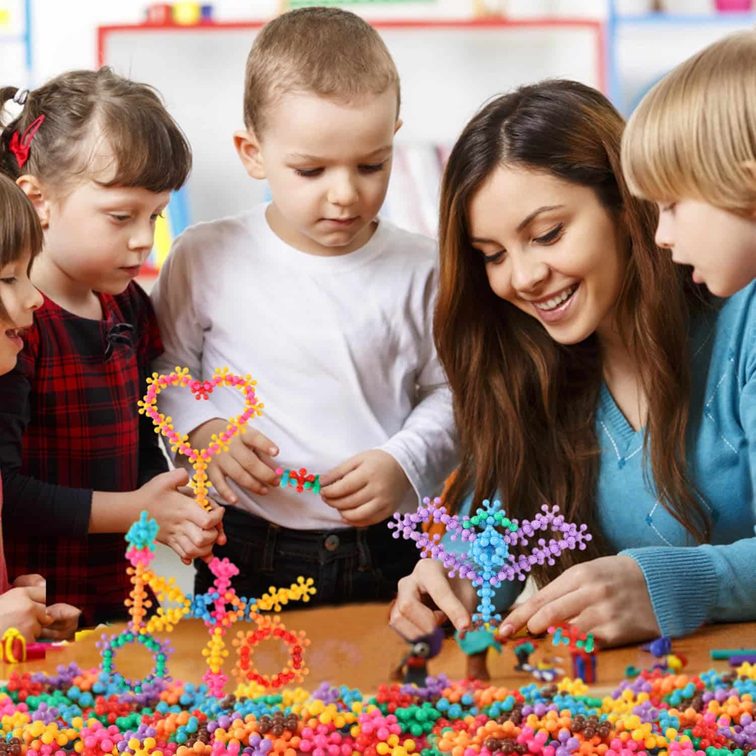 TOMYOU 200 Pieces Building Blocks Kids STEM Toys Educational Discs Sets Interlocking Solid Plastic for Preschool Boys and Girls Aged 3+, Safe Material Creativity - Image 7