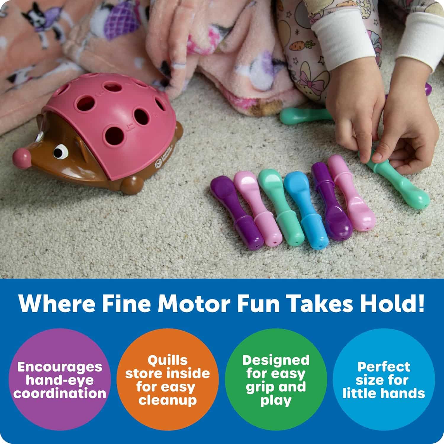Learning Resources Spike The Fine Motor Hedgehog - Toddler Montessori Toys, Stacking Shape, Gifts For Boys And Girls, Sorting And Matching Skill Activities, Educational Games, Kindergarten - Image 5