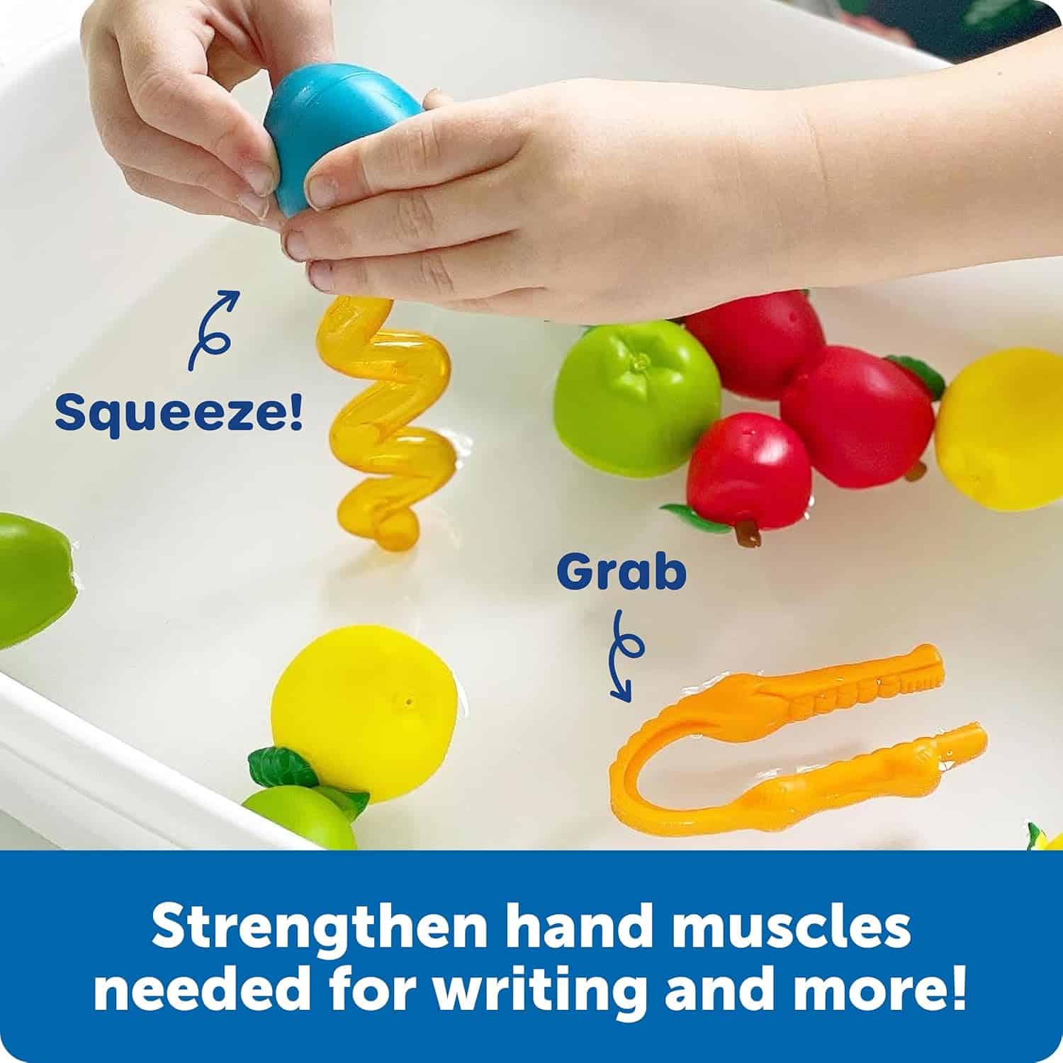 Learning Resources Helping Hands Fine Motor Tool Set Toy - 4 Pieces, Ages 3+ Fine Motor and Sensory Play Toys, Toddler Tweezers, Sensory Bin Toys - Image 5