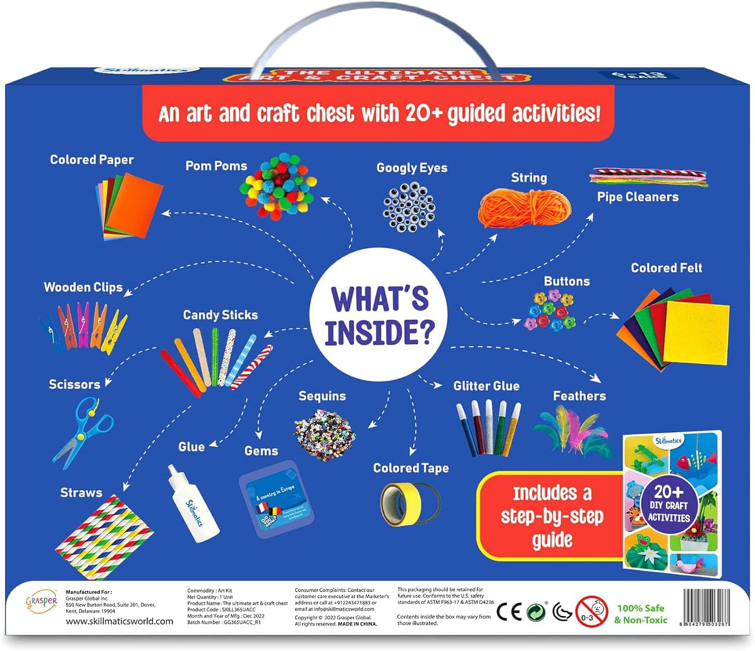 Skillmatics Ultimate Art & Craft Kit for Kids - 2000+ Pieces, DIY Craft Supplies with Step-by-Step Guide, Creative Activity Set & Gifts for Girls & Boys Ages 6, 7, 8, 9, 10, 11, 12, 13 - Image 3