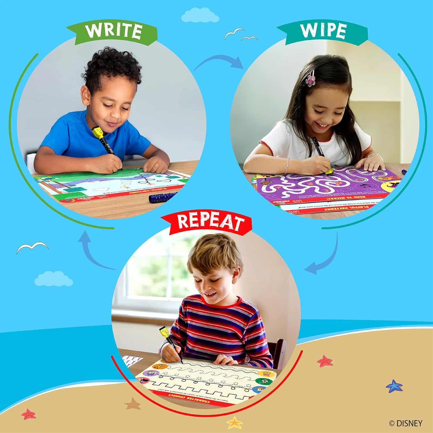 Skillmatics I Can Write - Reusable Preschool Learning Activities, Educational Toy and Game, Back to School Supplies, Gifts for Students, Kids, Toddlers Ages 3, 4, 5, 6 - Image 6