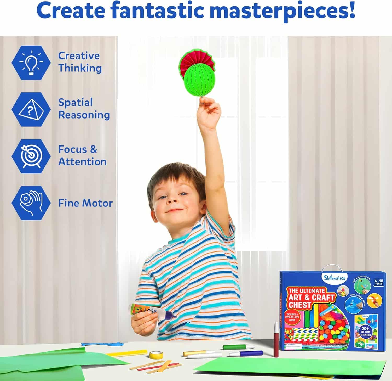 Skillmatics Ultimate Art & Craft Kit for Kids - 2000+ Pieces, DIY Craft Supplies with Step-by-Step Guide, Creative Activity Set & Gifts for Girls & Boys Ages 6, 7, 8, 9, 10, 11, 12, 13 - Image 7