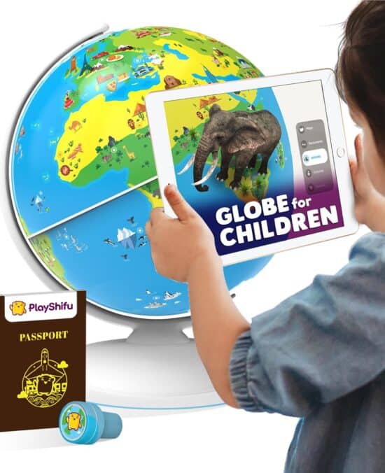 PlayShifu’s Latest Educational Globe for Ages 4+ - Orboot Earth Explorer | AR Interactive Globe Toy | 400+ Wonders | 1000+ Facts | Exciting Features | Constellation Mode | Magic Stylus | Zap-on Panels | 720° Rotation | Fun Games | Solve Mysteries | STEM Toy | Free App
