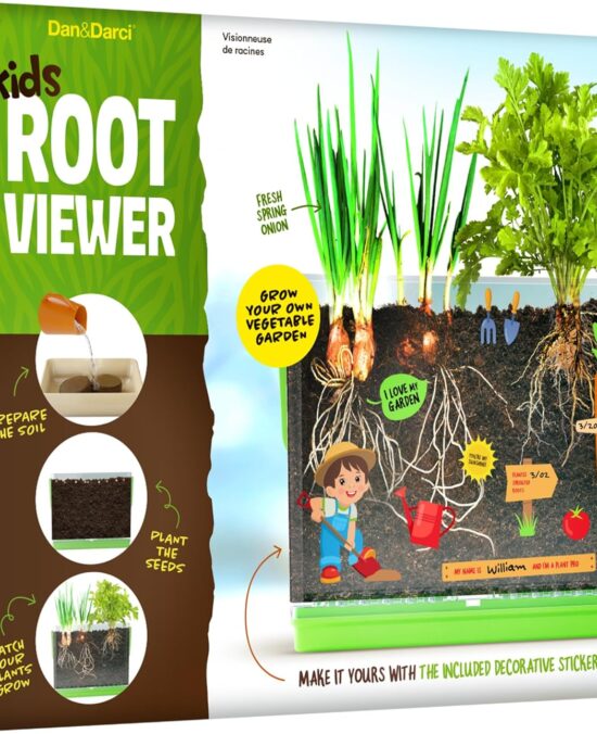 Dan&Darci Root Viewer Kit for Kids - Grow Your Own Plant for Boys & Girls Gifts - Science STEM Toy & Craft Growing Kits for Ages 4-8 Birthday Gifts for Boy, Girl 4, 5, 6, 7, 8, Year Old - Gardening