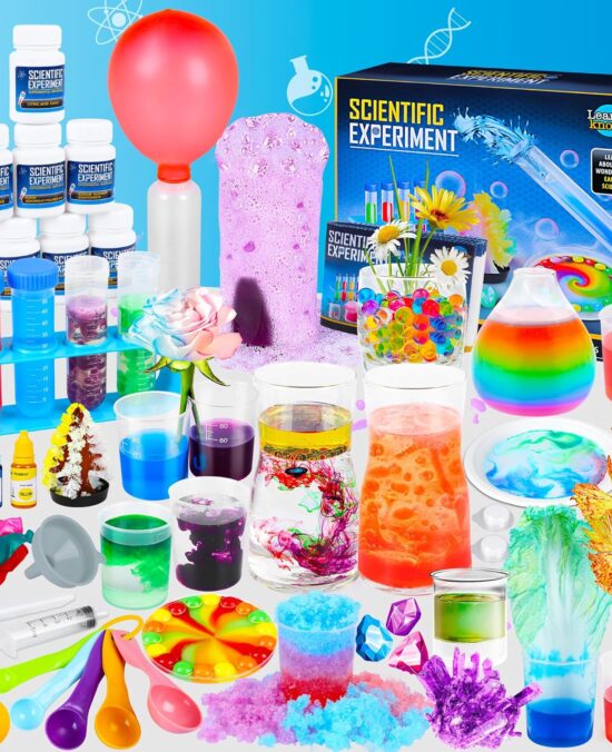 Science Kit for Kids,80 Science Lab Experiments,Scientist Costume Role Play STEM Educational Learning Scientific Tools,Birthday Gifts and Toys for 6 7 8 9 Years Old Boys Girls Kids