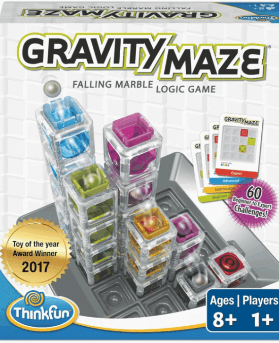 ThinkFun Gravity Maze - Falling Marble Logic Game - Challenging STEM Toy for Kids 8-12 - Gravity Marble Maze - Brain-Building Fun - Educational Gift - Boosts Critical Thinking & Problem Solving