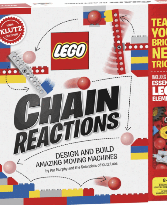 LEGO Chain Reactions (Klutz Science/STEM Activity Kit), 9" Length x 1.06" Width x 10" Height