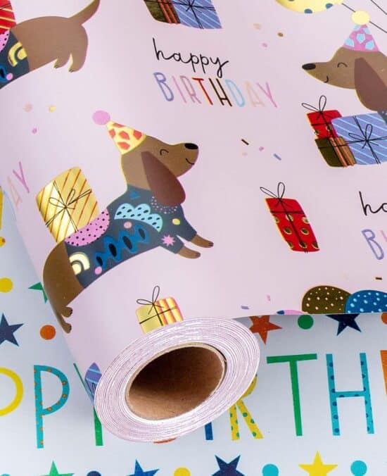 Burymento Birthday Dog Wrapping Paper
