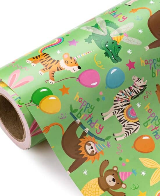 WRAPAHOLIC Animal Kids Wrapping Paper