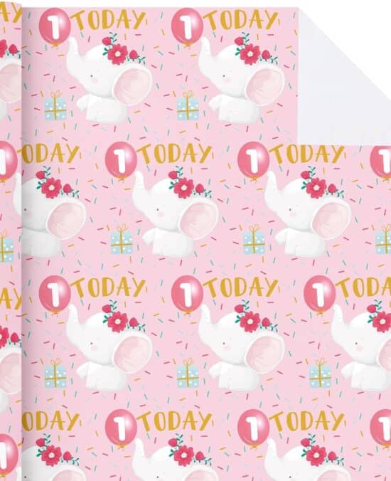 WRAPAHOLIC Pink Unicorn Birthday Wrapping Paper