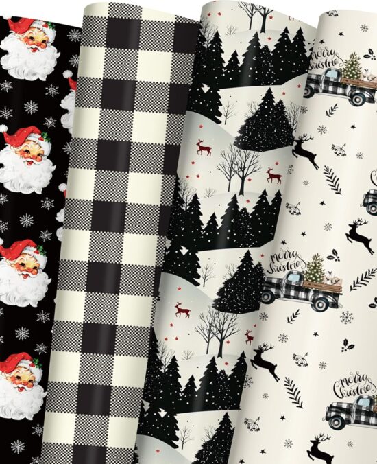 SaringSwoon Pink Christmas Wrapping Paper