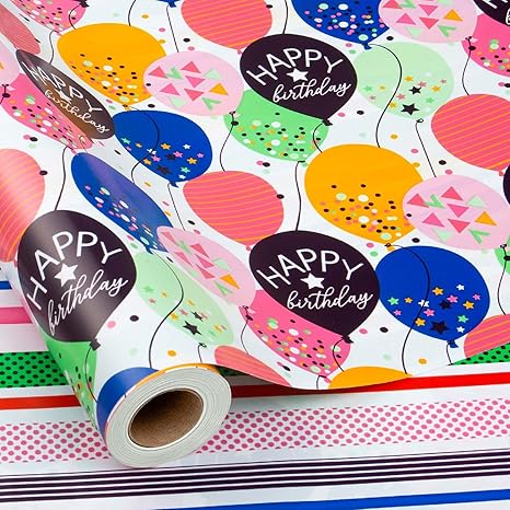 MAYPLUSS Birthday Gift Wrapping Paper